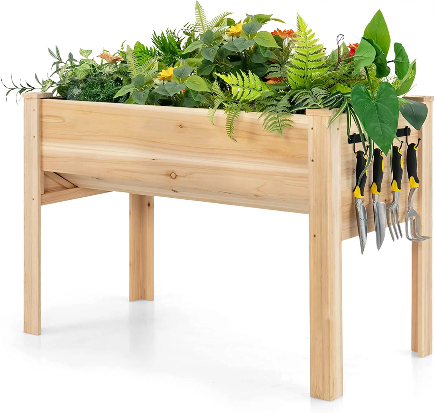 Raised Garden Bed with Legs, Wooden Planter, 48