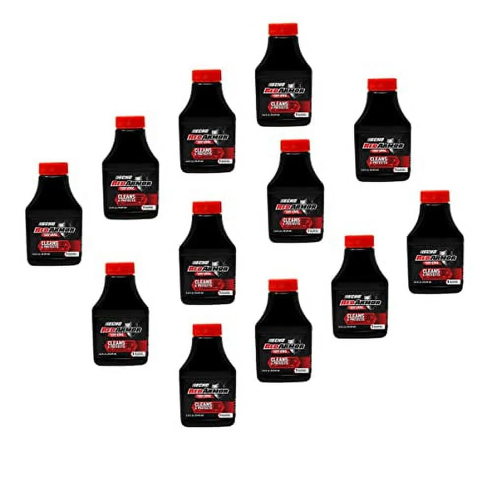12 Pack of Shindaiwa Red Armor 2-Stroke Engine Oil 2.6 oz Bottle 50:1 Mix for 1 Gallon 83001S-12PK