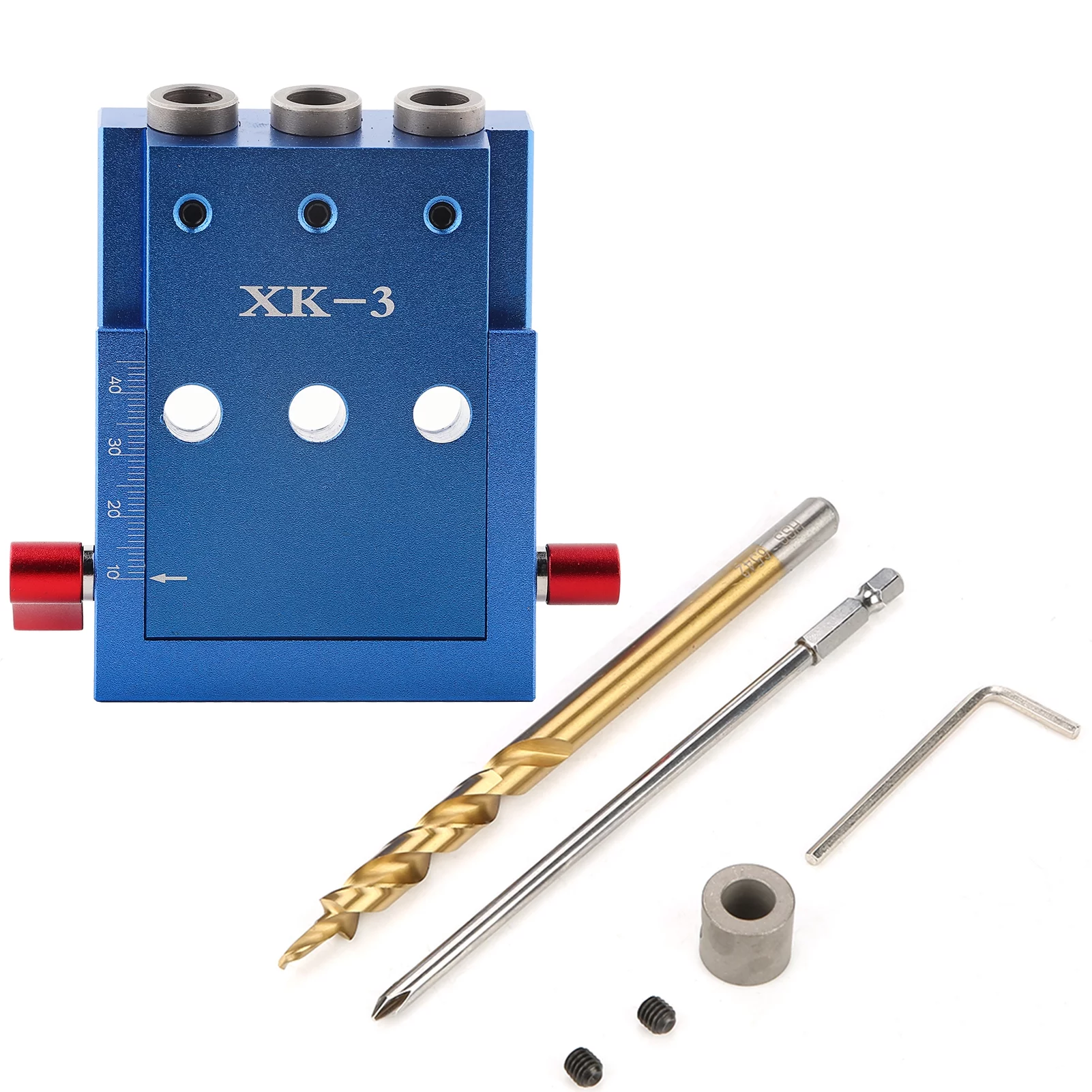 Jadeshay Woodworking Oblique Drill Guide Set,Pocket Hole Drilling Kit Woodworking Oblique Drill Guide Set Positioner Locator Tool