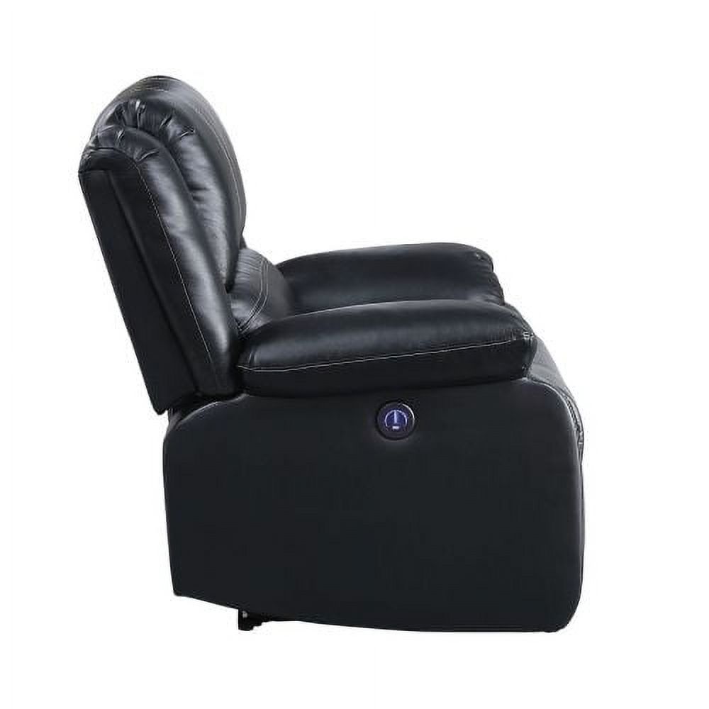 JHOOTUUO Zuriel Rocker Recliner (Motion) in Black PU 52287