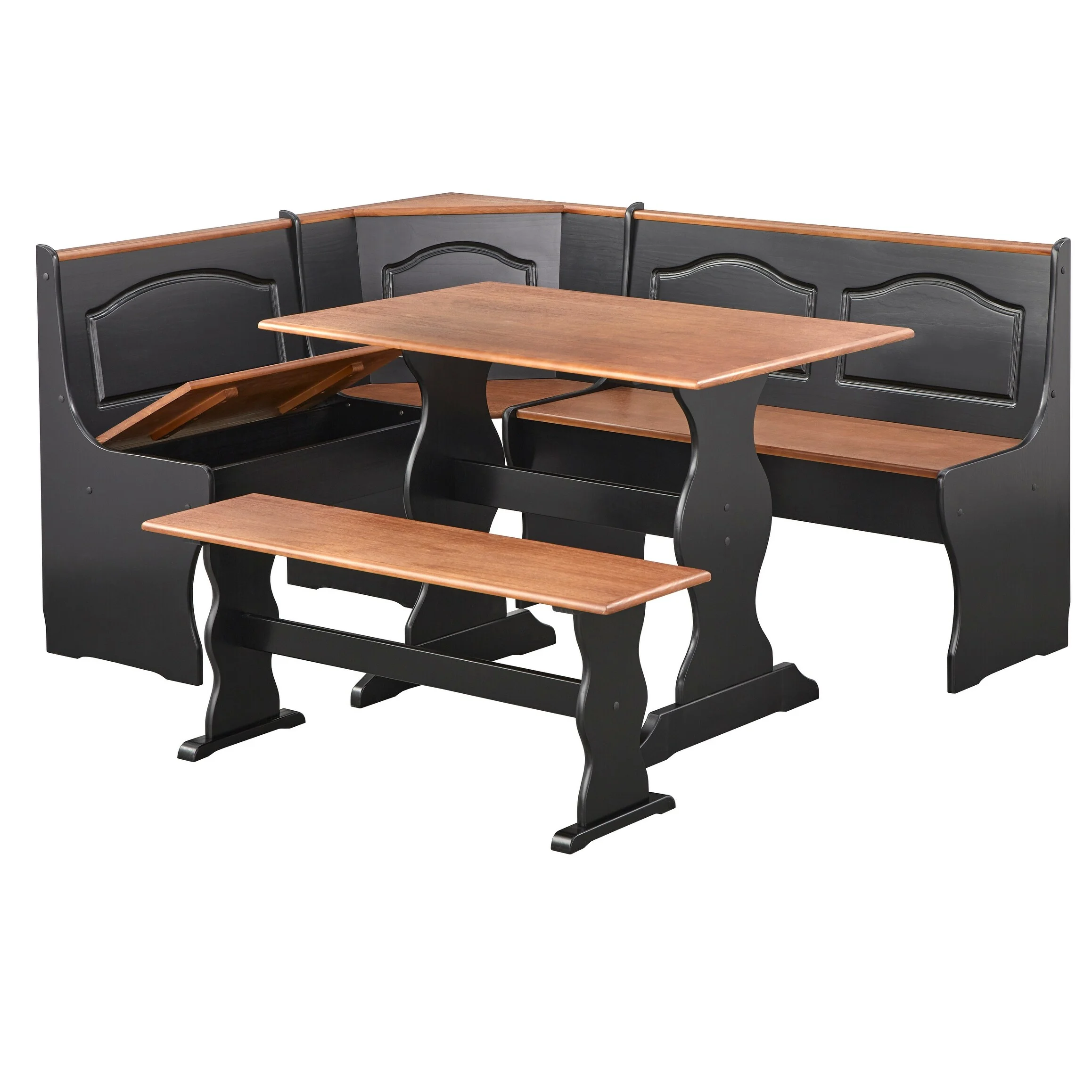 Simple Living  Knox Nook 3-piece Dining Set Black/Walnut Painted