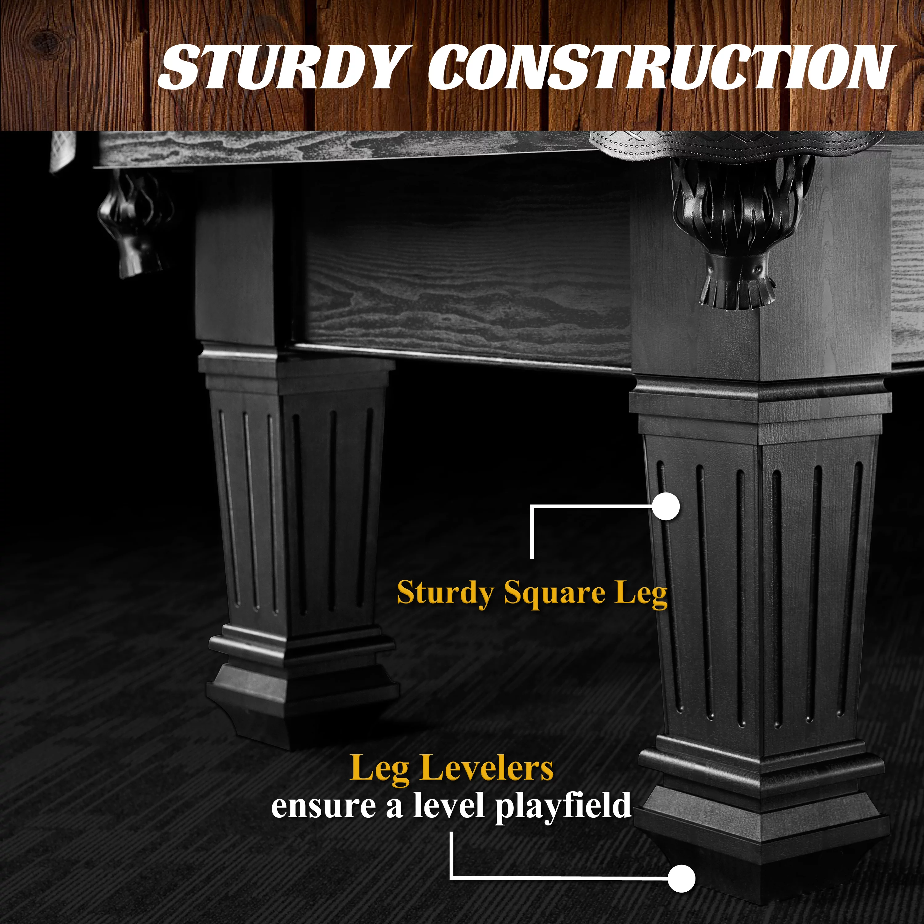 Barrington Burwood 90 Inch Billiard Table with Cue Rack and Dartboard Cabinet