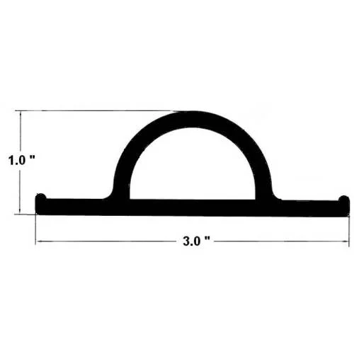 EasyFlex D-Shape Dock Edging, Black, 16 ft.