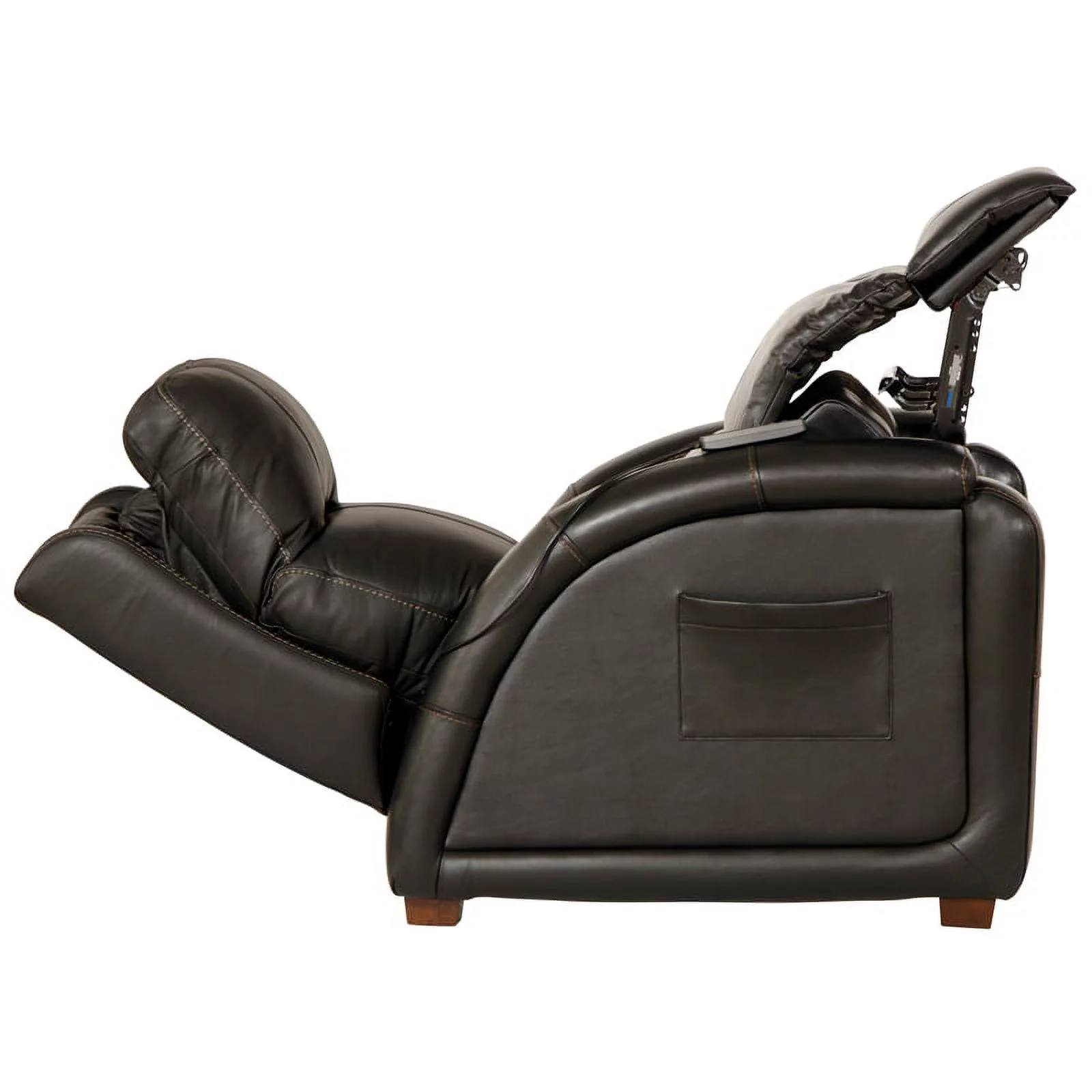 Catnapper Decompress Power Zero Gravity Recliner in Italian Black Leather