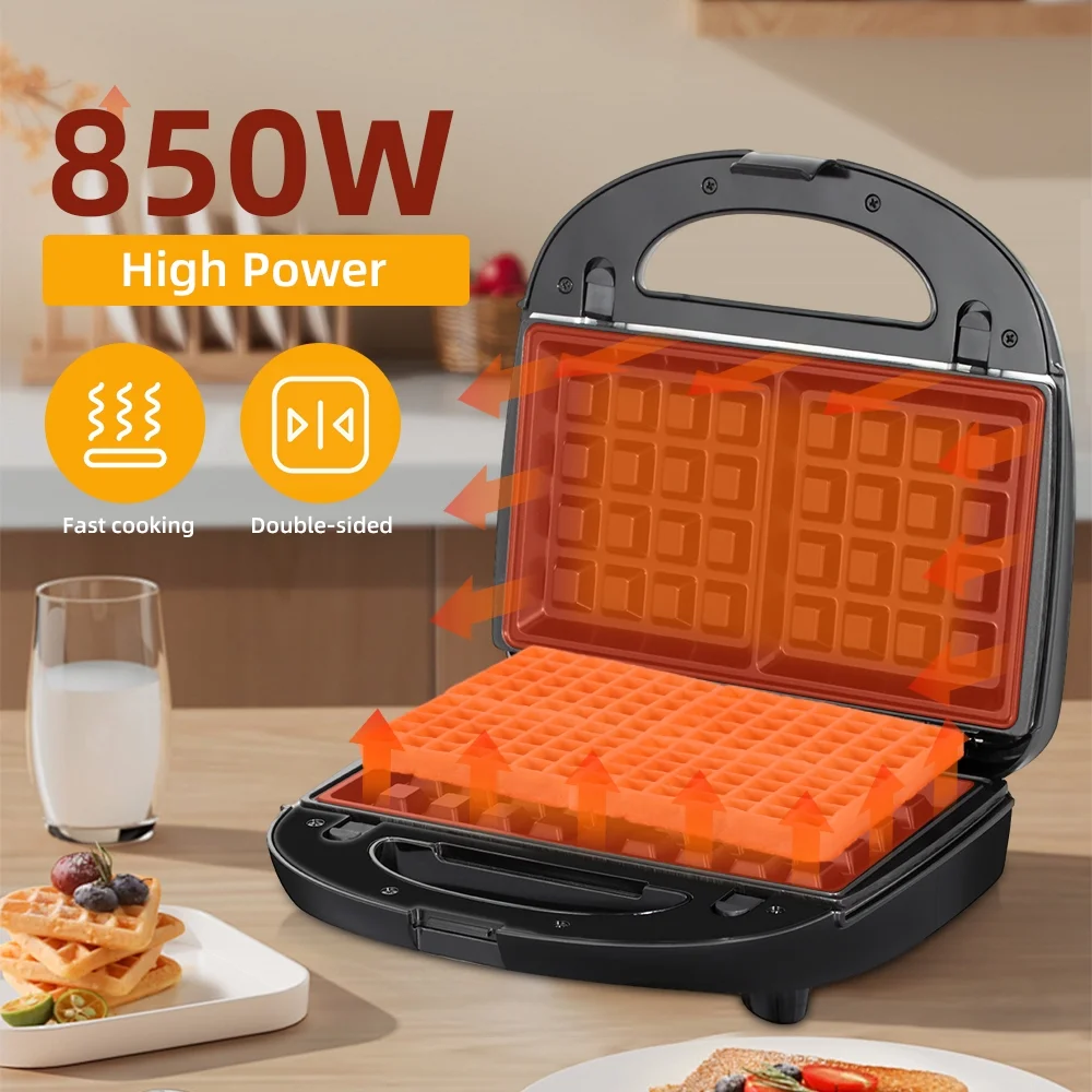 Breakfast Machine,Waffle Ker Ker Sided Waffle Removable Non-stick 3-set Removable Panini Press 3 In 1 Waffle Maker Maker Sandwich Maker With Maker And Panini Dsfen With Removable Non