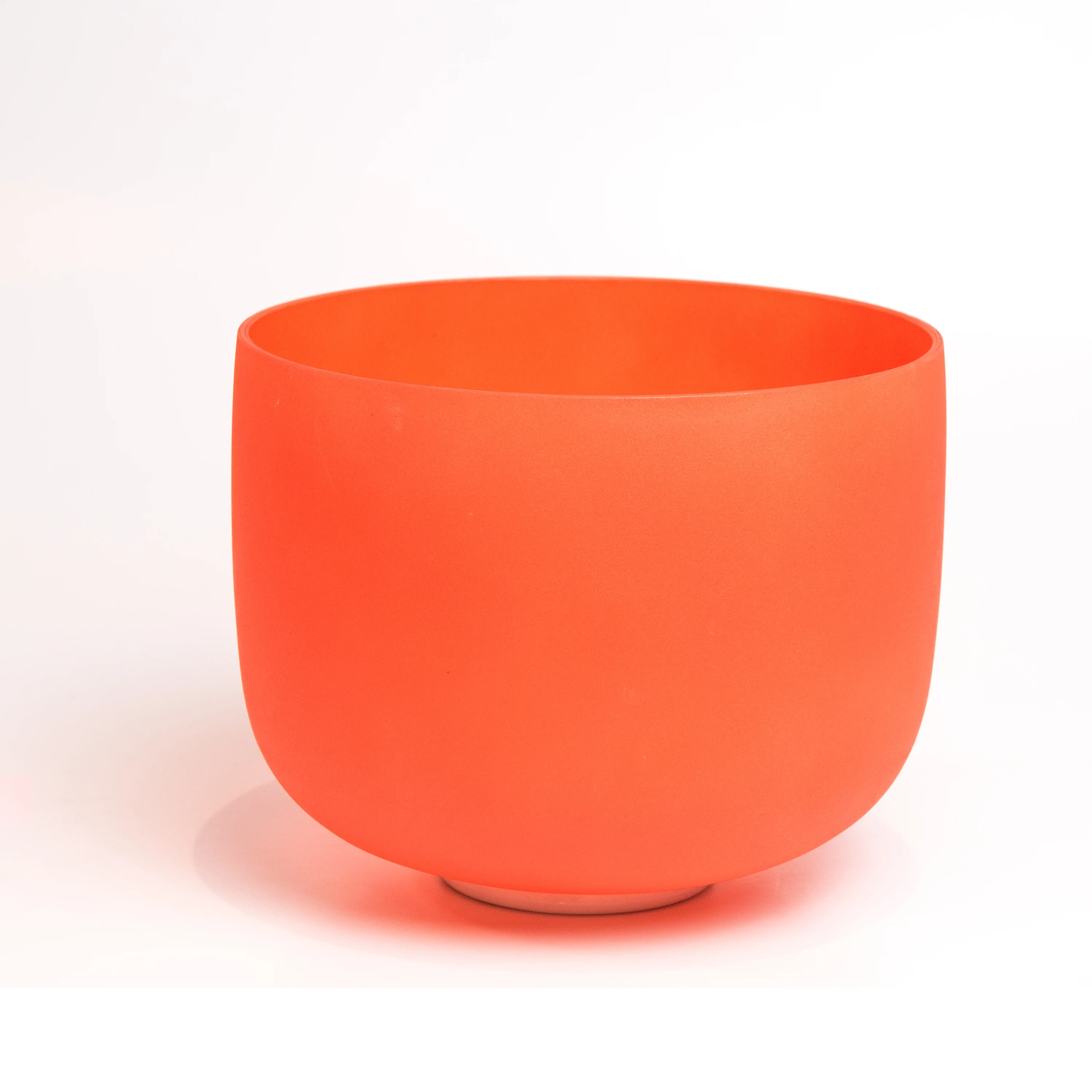 TOPFUND D# Note Orange D# Note 12 inch Crystal Singing Bowl with Heavy Duty Carrying Case and Suede Stick