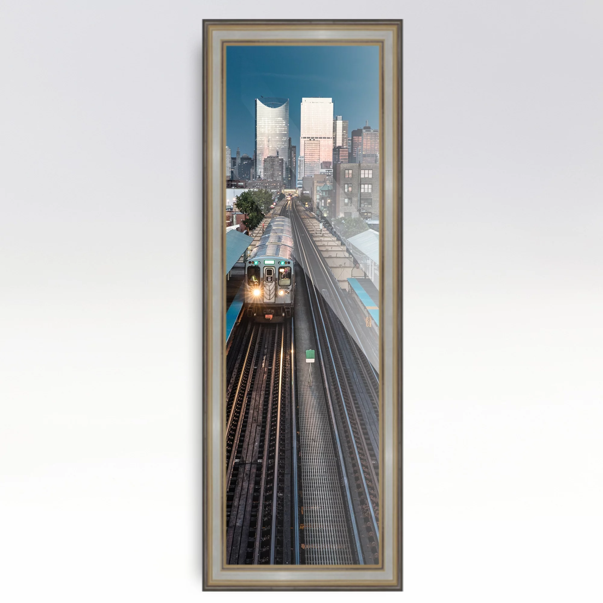 14x42 Frame Silver Real Wood Picture Frame Width 2 inches | Interior Frame Depth 0.5 inches |