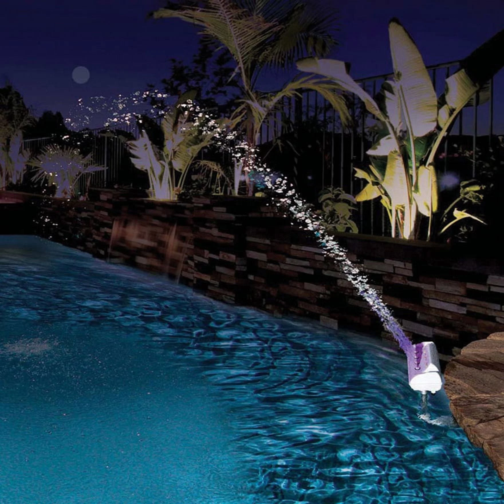 Northlight LED Lighted Cascade Waterfall Swimming Pool Fountain