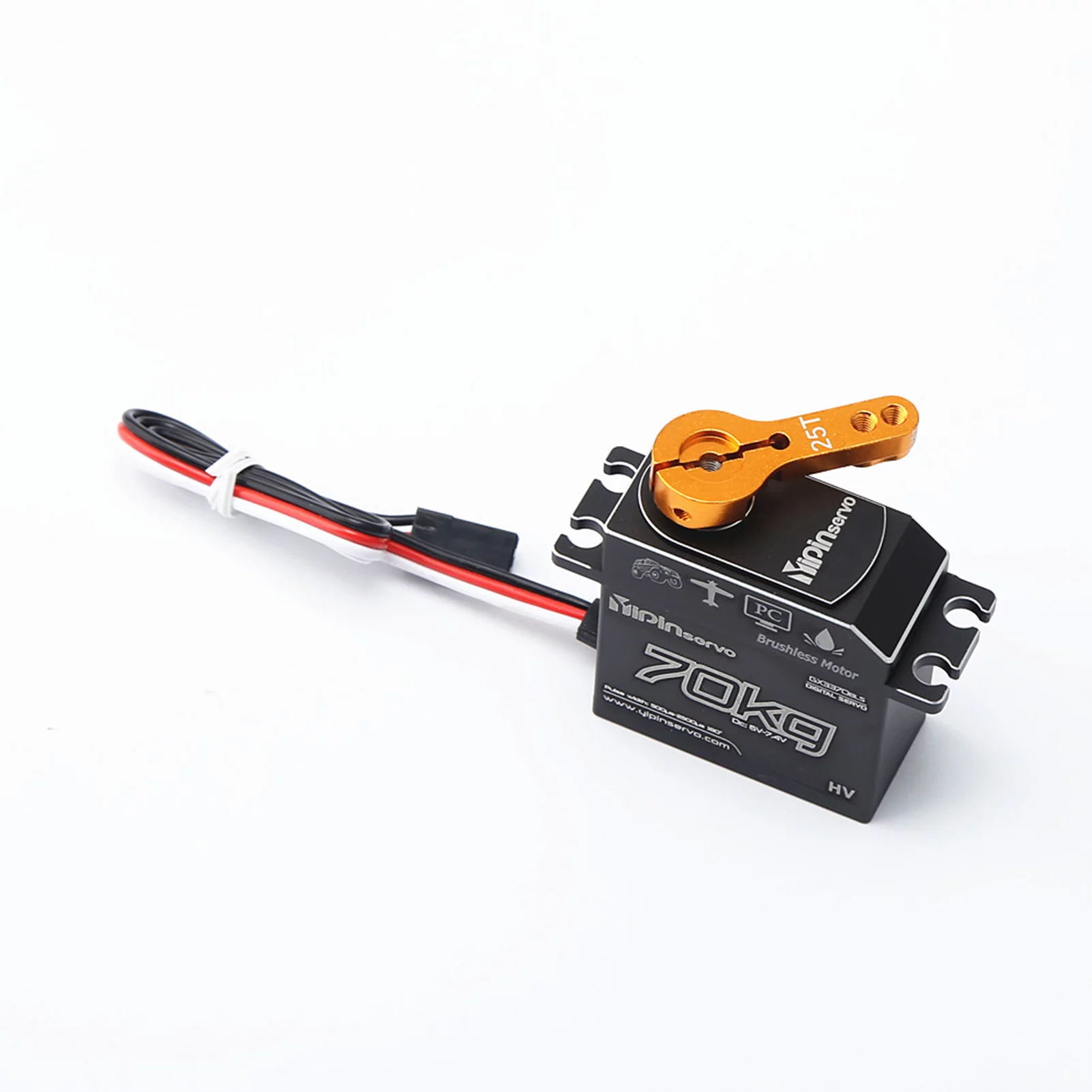 Moobody GX3370BLS 70KG Digital Servo IP67 Waterproof Steering Servo 180° Full Metal Body Stainless Steel Gear Brushless Motor Servo for 1/8 1/5  Car Crawler  Boat Airplane Helicopter Robot
