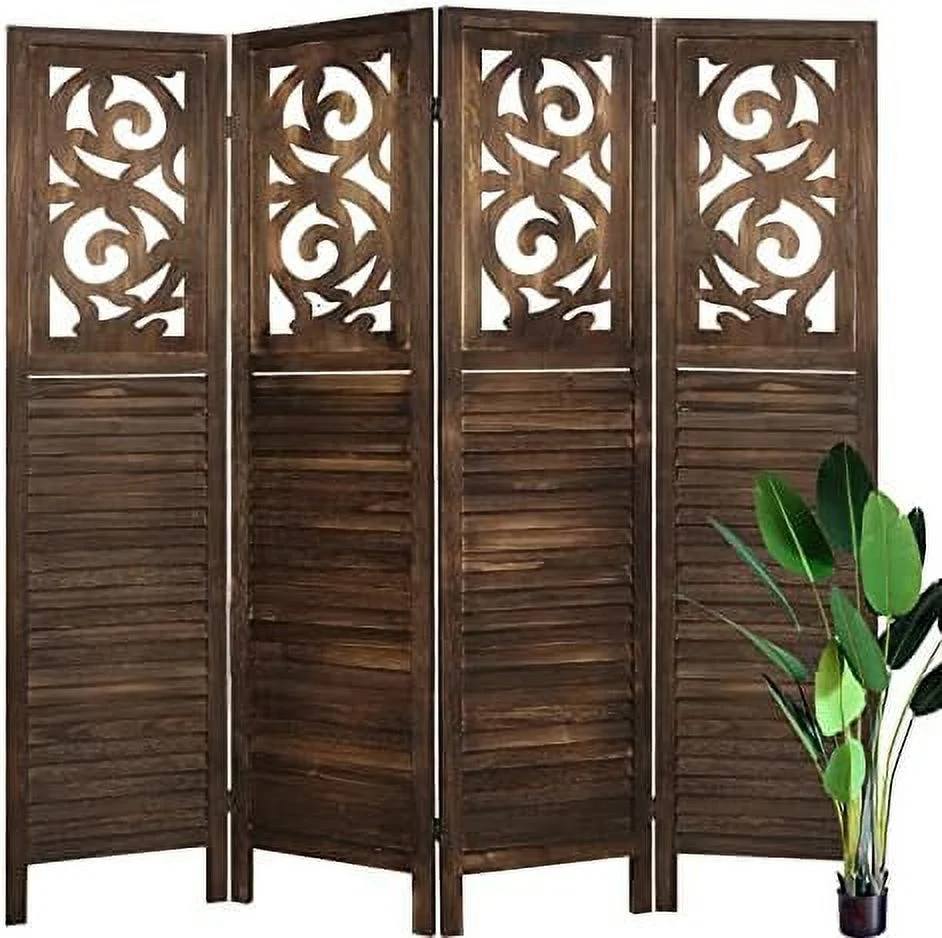 MQLIFEBOOM Room Divider 6 Panel Folding Privacy Screen Cutout Room Divider Wall Dividers for Room Separator Partition Room Divider for Apartment Dorm Studio