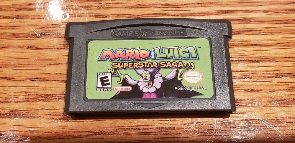 GBA Nintendo Mario & Luigi Superstar Saga Shopping Cart Tested Game Boy Advance-