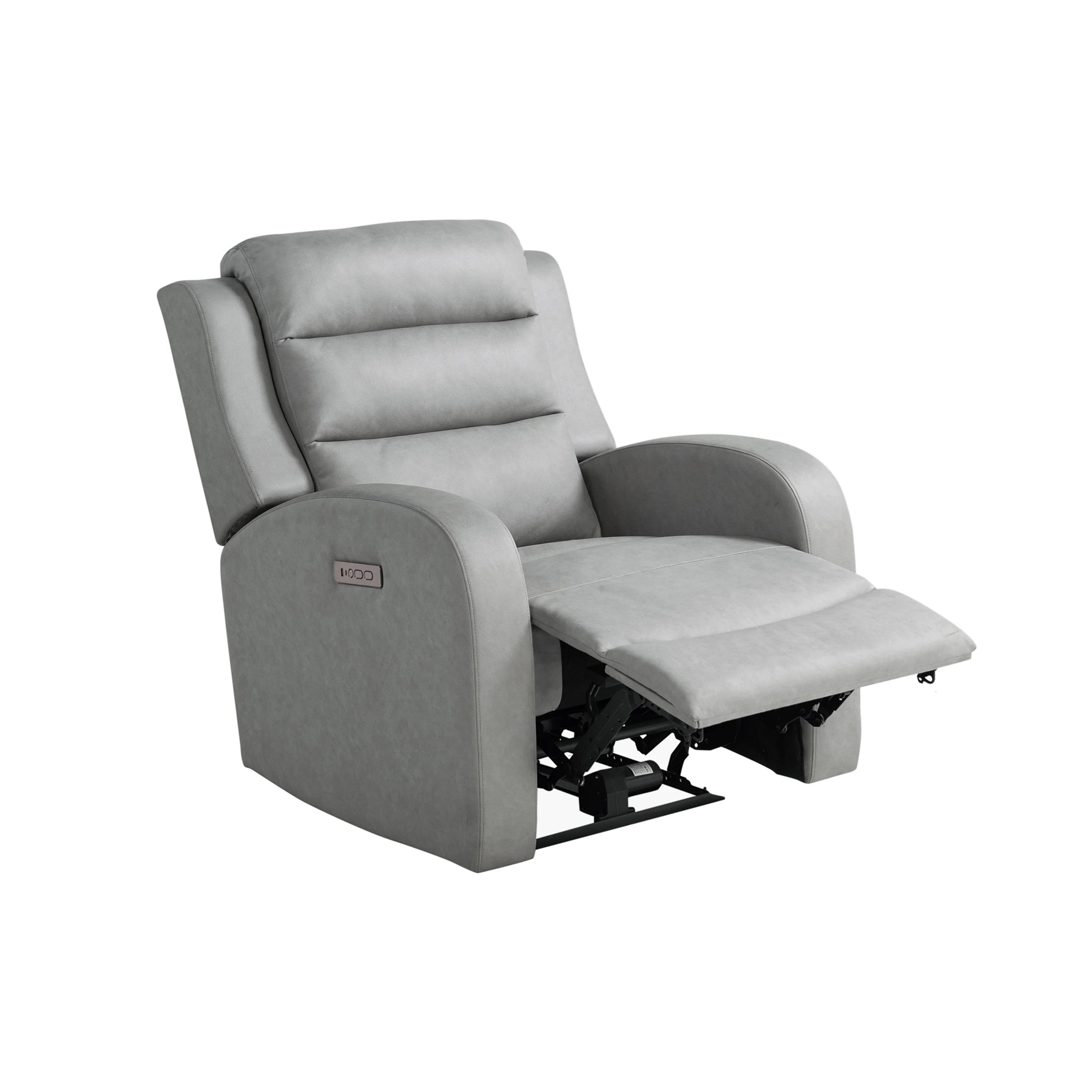 Relax A Lounger Avery Modern Recliner, Grey Faux Leather
