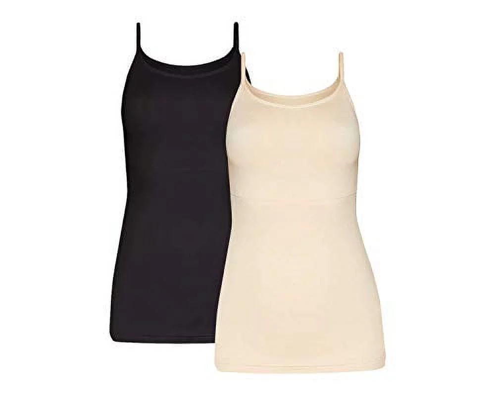 cami Tank Tops Black and Latte Lift Set for Women Pack of 1