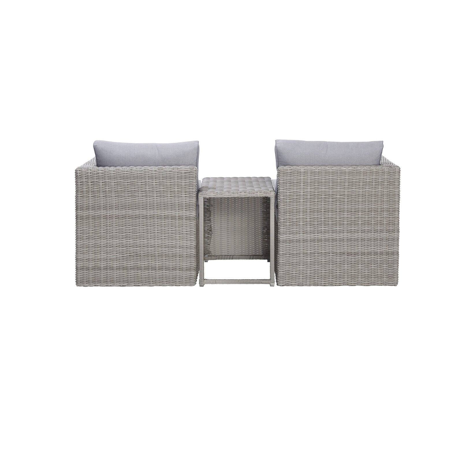 Progressive Furniture Malibu 5 Piece Wicker Patio Coversation Set