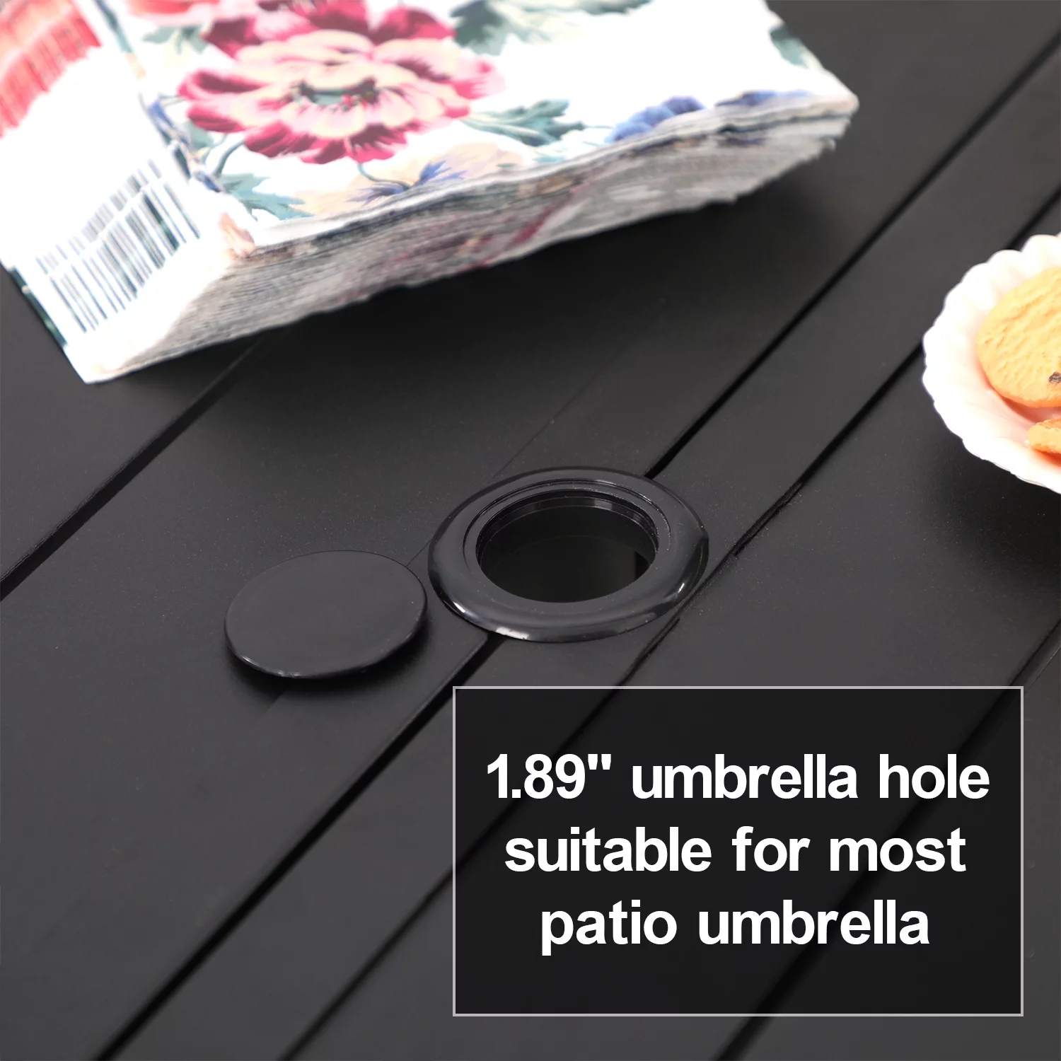 Sophia&William 7 Pieces Patio Dining Set Aluminum Chairs and Steel Table Set