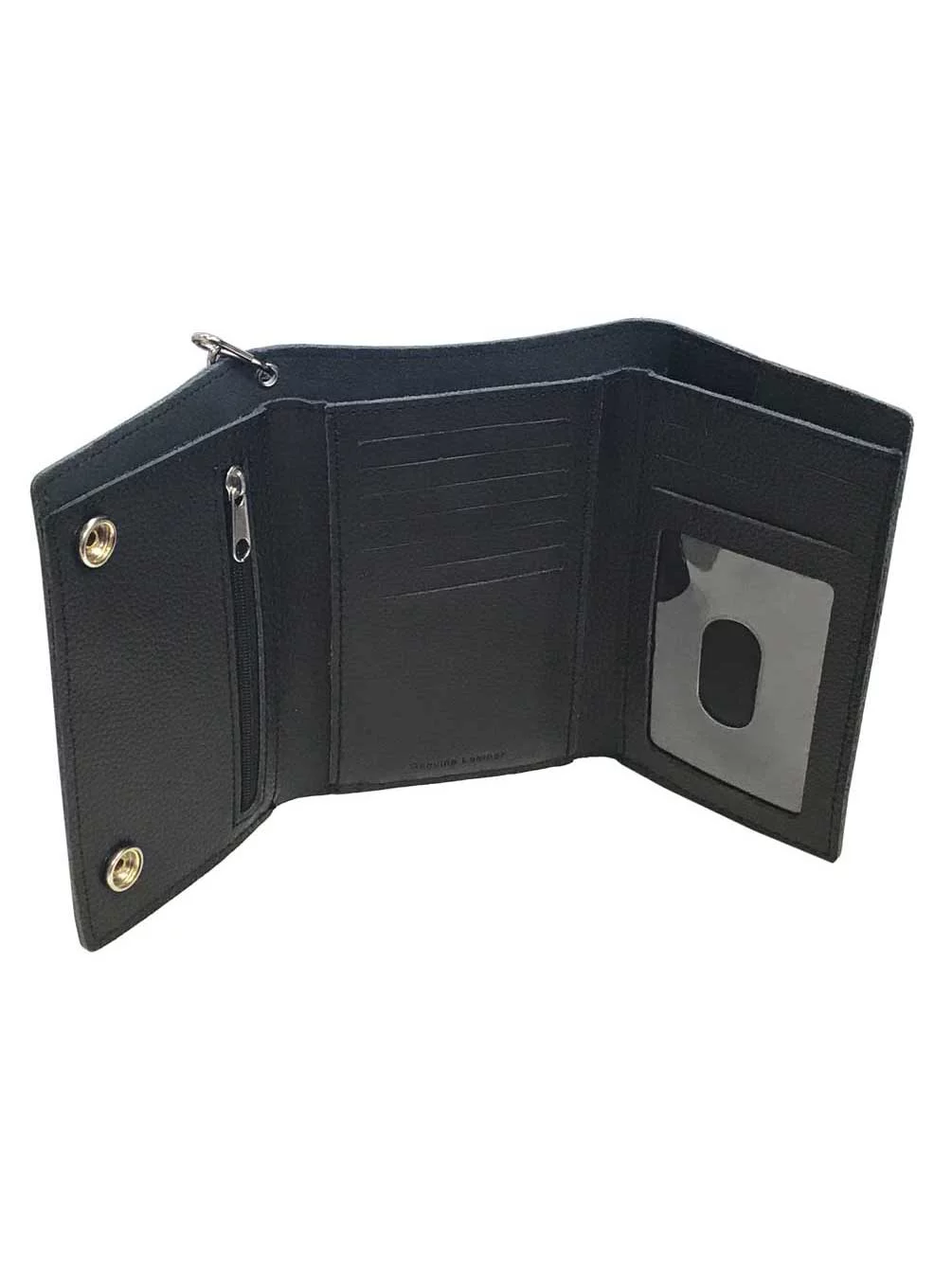 Harley-Davidson Men's B&S Embossed Trucker Tri-Fold Plus Wallet XML3514-BLACK, Harley Davidson