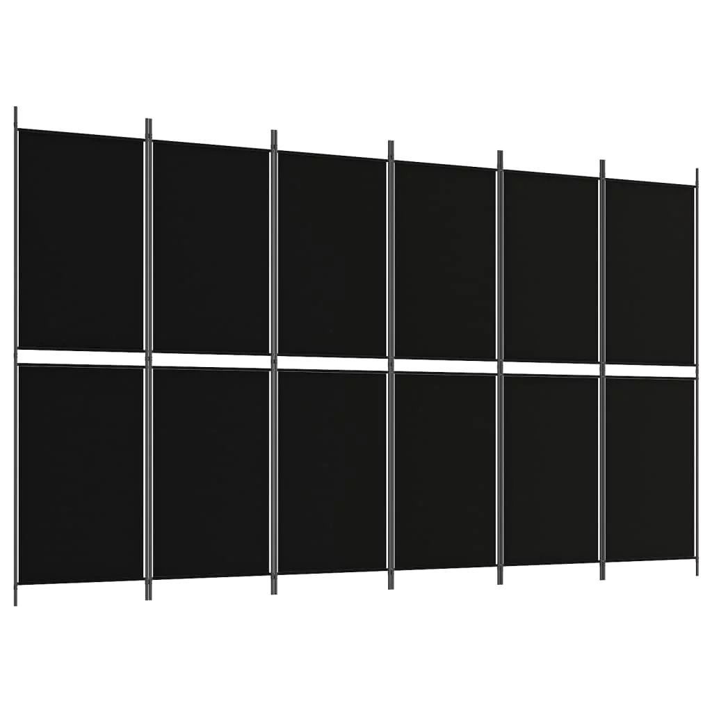 Anself 6-Panel Room Divider Black 118.1