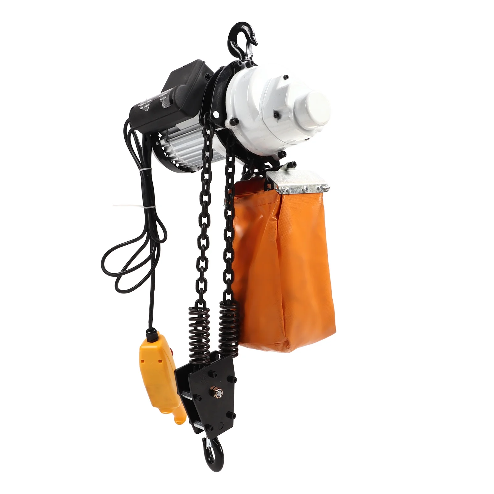 Qulable Electric Chain Hoist 1T Capacity Wired Remote Control Electric Hook Lift Winch for Factory 1500W 3M US Plug 110V
