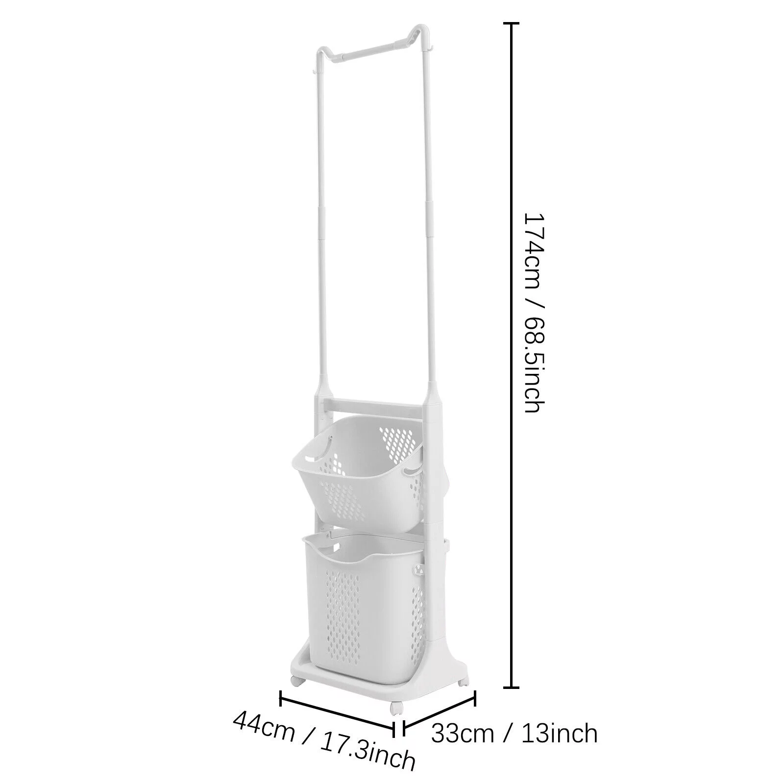 Laundry Hamper Basket Sorter Clothes Storage Organizer Shelf Rolling Cart Stand Laundry Hamper Basket Sorter Clothes Storage Organizer Shelf Rolling Cart