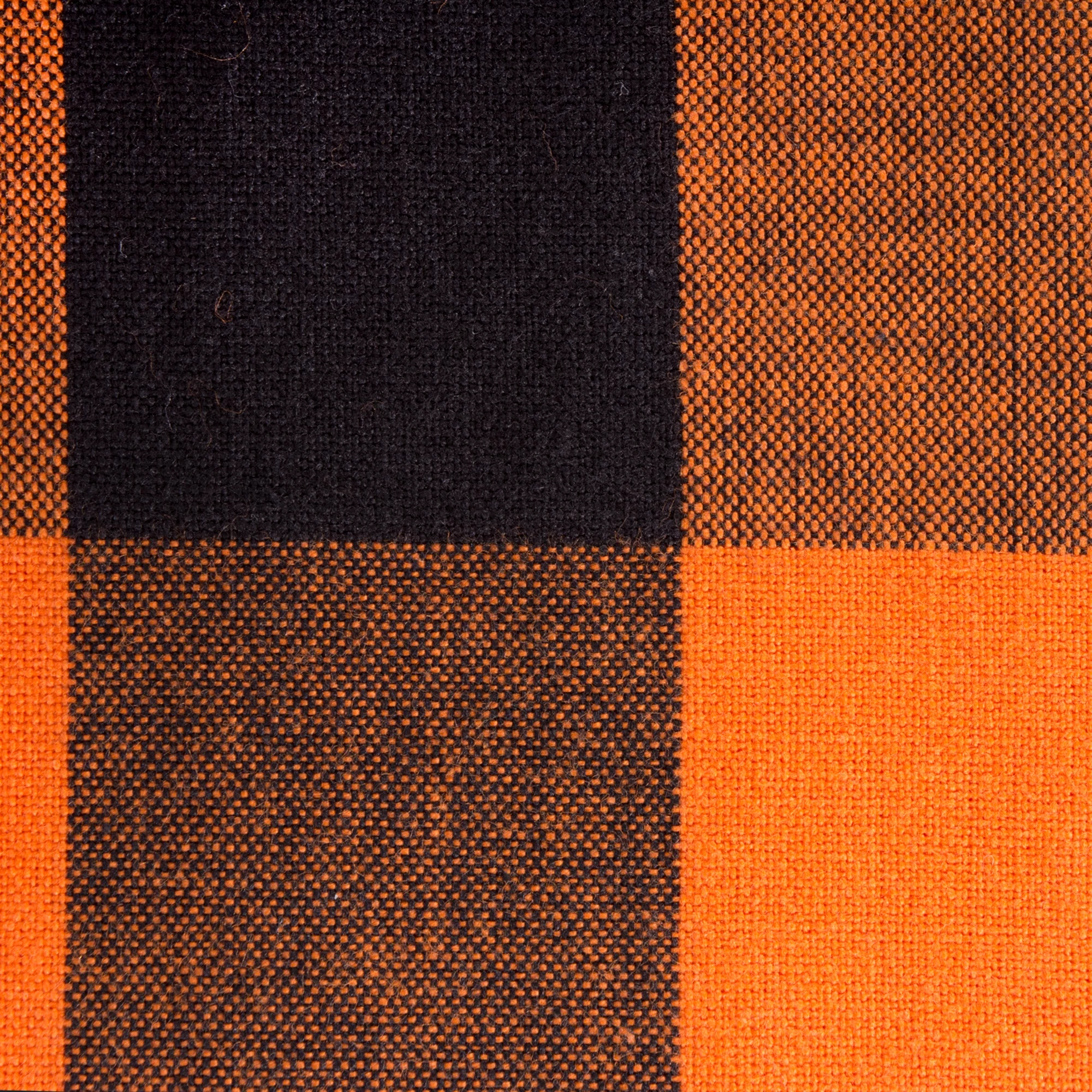 Orange Buffalo Check Tablecloth 70 Round