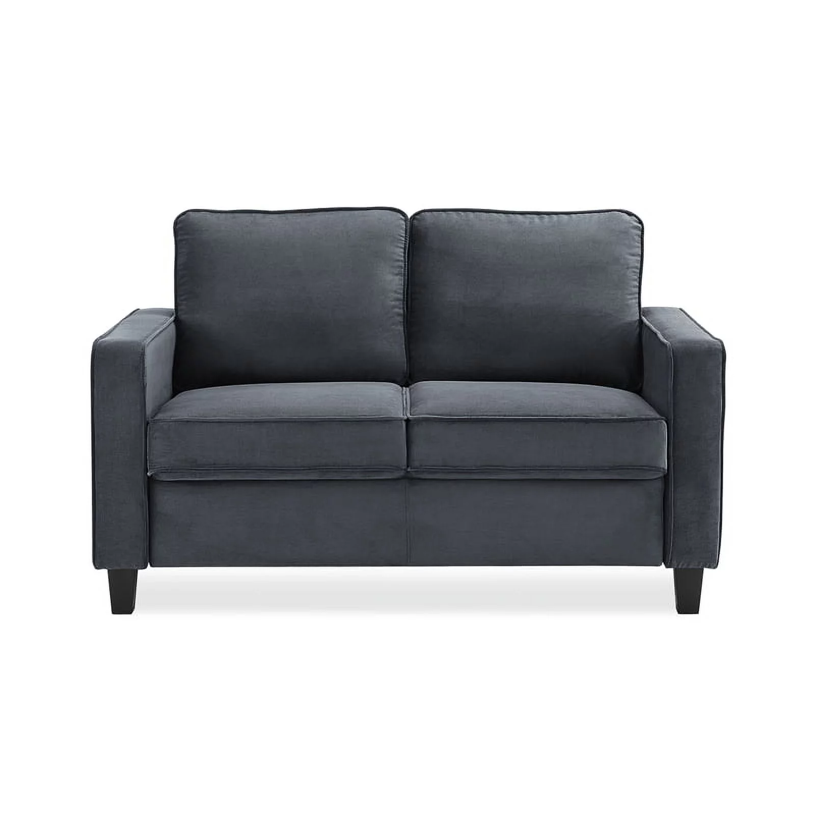 Lifestyle Solutions Gentry Loveseat in Dark Gray Fabric Upholstery
