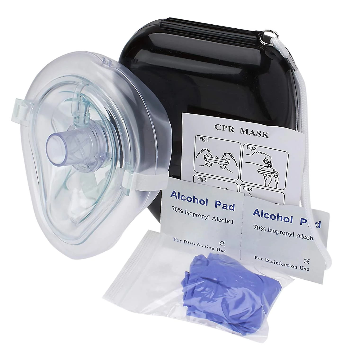 ASA TECHMED CPR Rescue Mask Kit - Adult/Child Pocket Resuscitator, 2 Pack