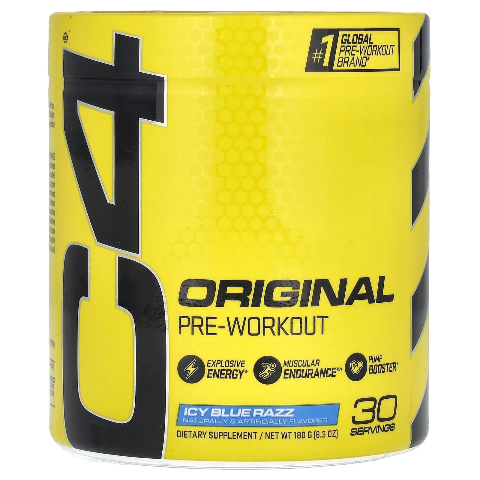 Cellucor, C4 Original Explosive, Pre-Workout, Icy Blue Razz, 6.3 oz Pack of 3