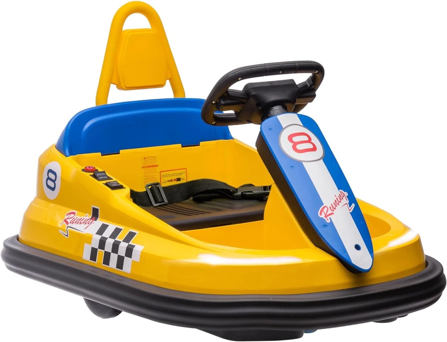 HNH 6V Bumper Car for Toddlers with Remote Control, Ride on Electric Go Kart for Kids, Electric Ride on Toys for Kids, Music Play, Lights