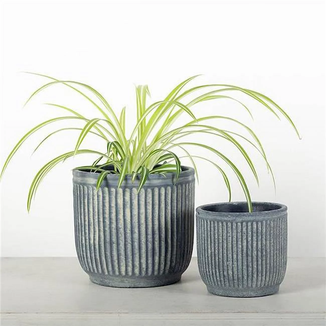 Rustic Blue Planters - Set of 2