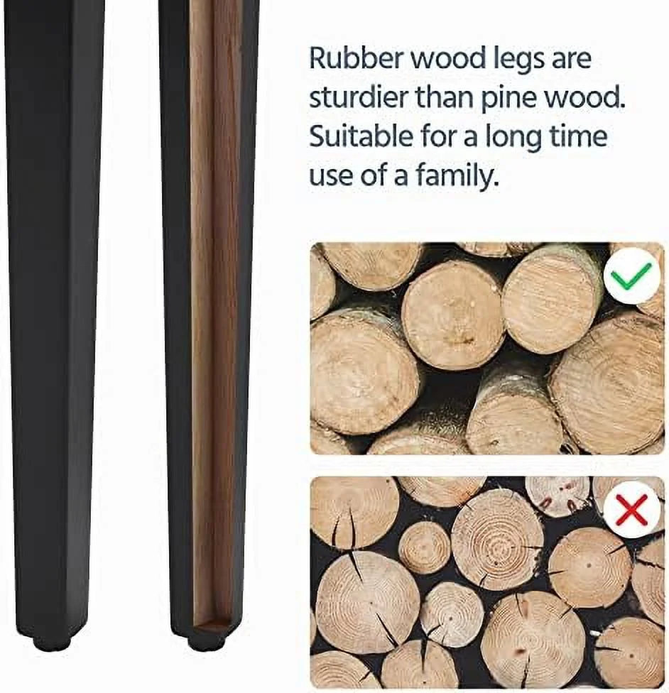 JDZHAPPYLIFE Dining Chair Fabric Parson Chair Modern Stylish Upholstered Kitchen Living Room Padded Chair Armless Side Chair with Solid Wood Legs Set of 4  Dark Grey