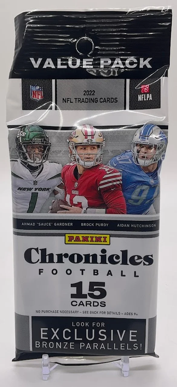 NFL Panini 2022 Chronicles Football Trading Card VALUE Pack (15 Cards)