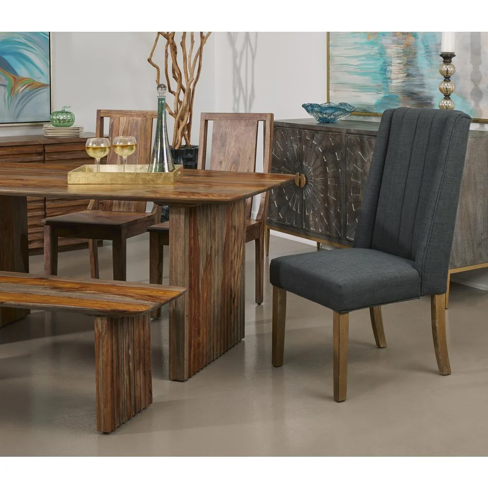 Coast to Coast Charlie Midcentury Solid Sheesham Rectangle Dining Table