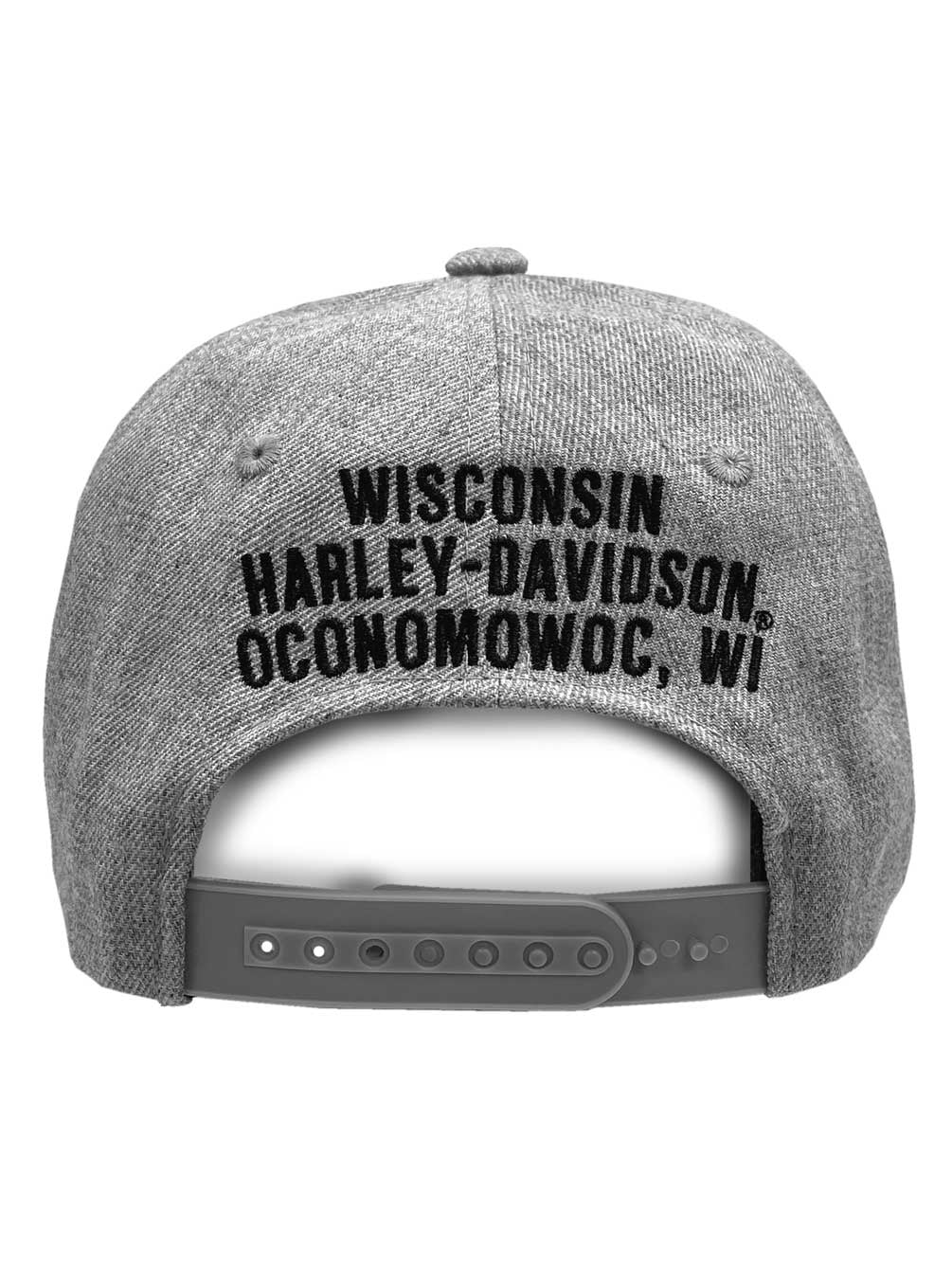 Harley-Davidson Men's Thunder Bolt Curved Bill Adjustable Baseball Cap - Gray, Harley Davidson