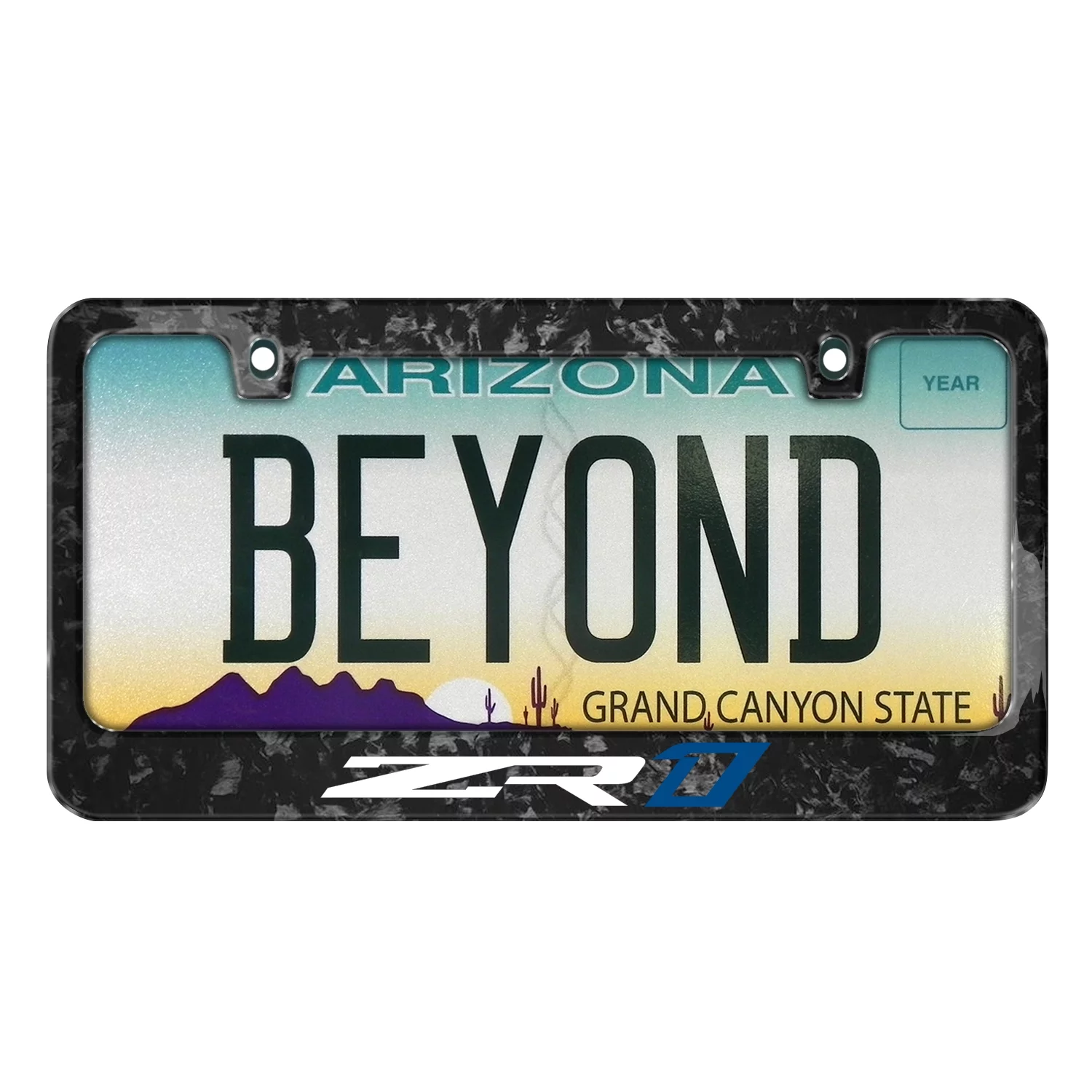 Chevrolet Corvette C7 ZR1 Real Black Forged Carbon Fiber License Plate Frame