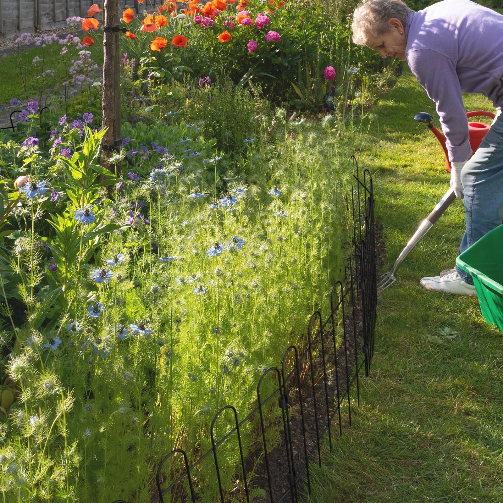25 Pack Small/Medium Animal Barrier Fence, 16.5in(H) X 26ft(L) Underground Decorative Garden Fencing
