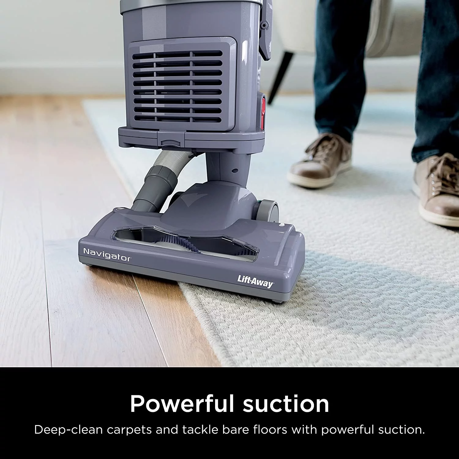 QINBI NV352 Navigator Lift Away Upright Vacuum, Hepa Filter, Anti-Allergen Technology, Swivel Steering, Ideal for Carpet, Stairs, & Bare Floors, with Wide Upholstery & Crevice Tools, Lavender