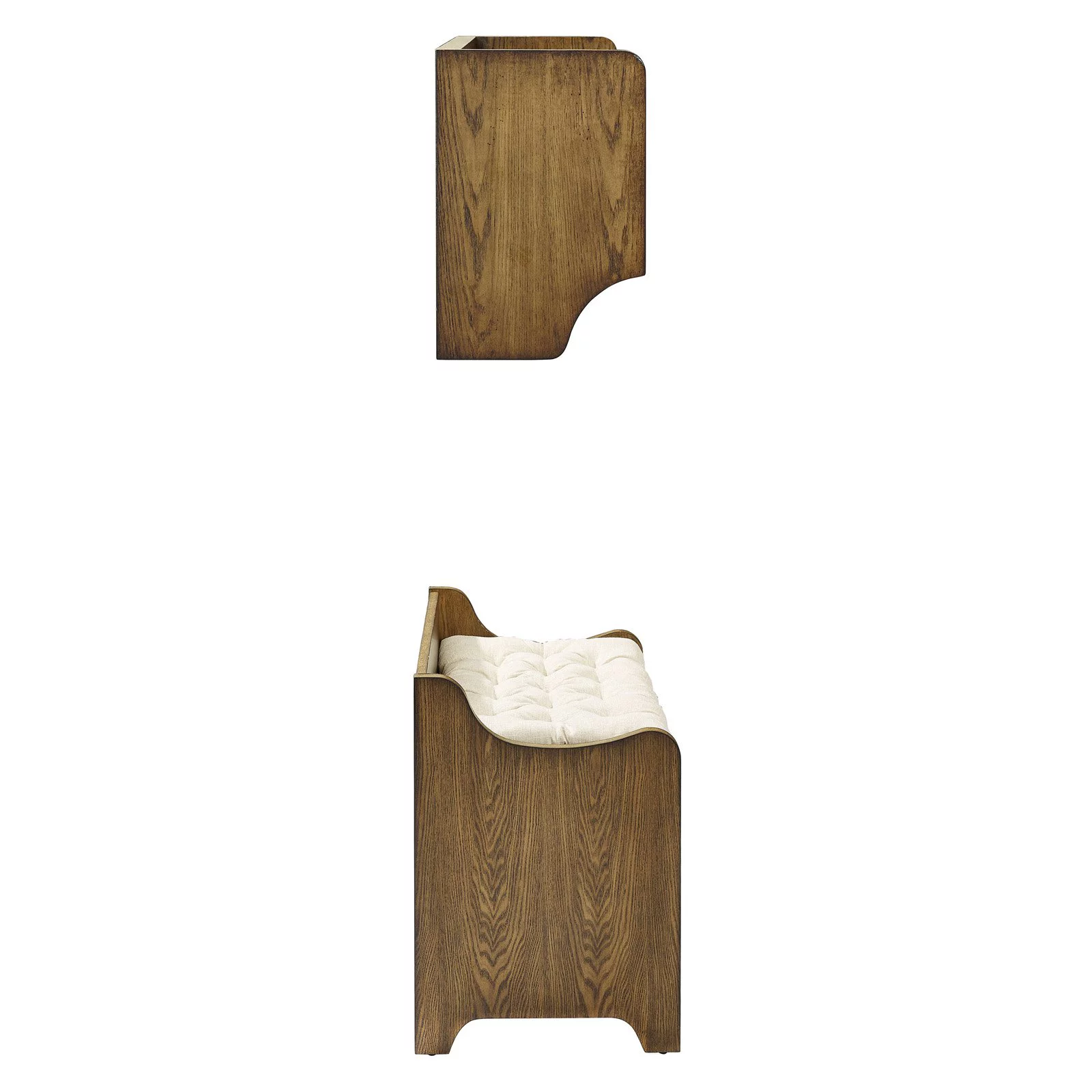 Crosley KF60003WH 2 Piece Fremont Entryway Kit - Bench, Shelf, Distressed White