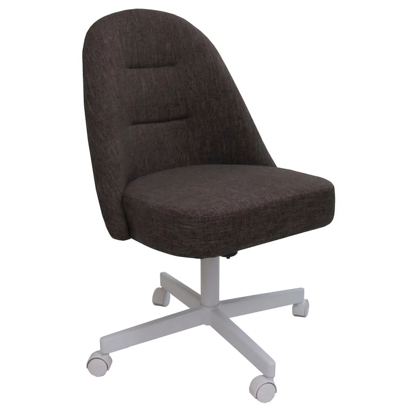M-235 Swivel Metal Dining Caster Chair - Sanora Brown - White