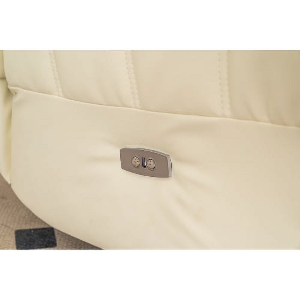 270° Swivel Slide Seat Power Recliner Leisure Style Living Rocking Chair White