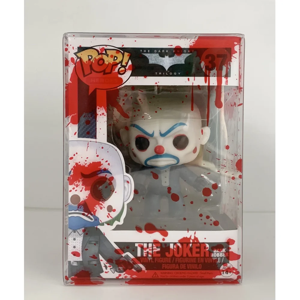 Funkop Vinyl: The Joker (Bank Robber) #37 Pop! Action Figure Model Toys Collections - w/ Bloody Protector Box
