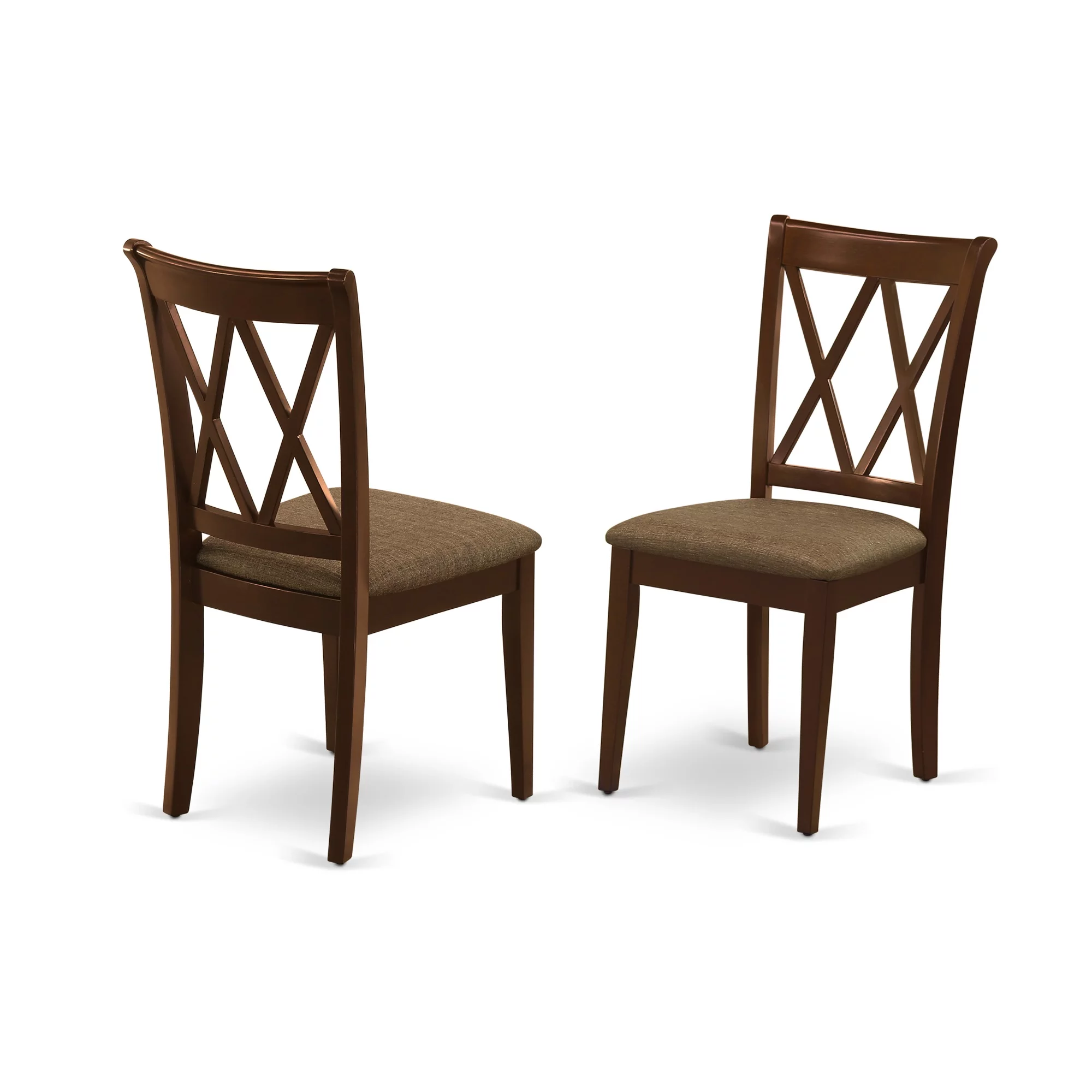 East West Furniture Dover 5-piece Wood Dining Table Set in Mahogany