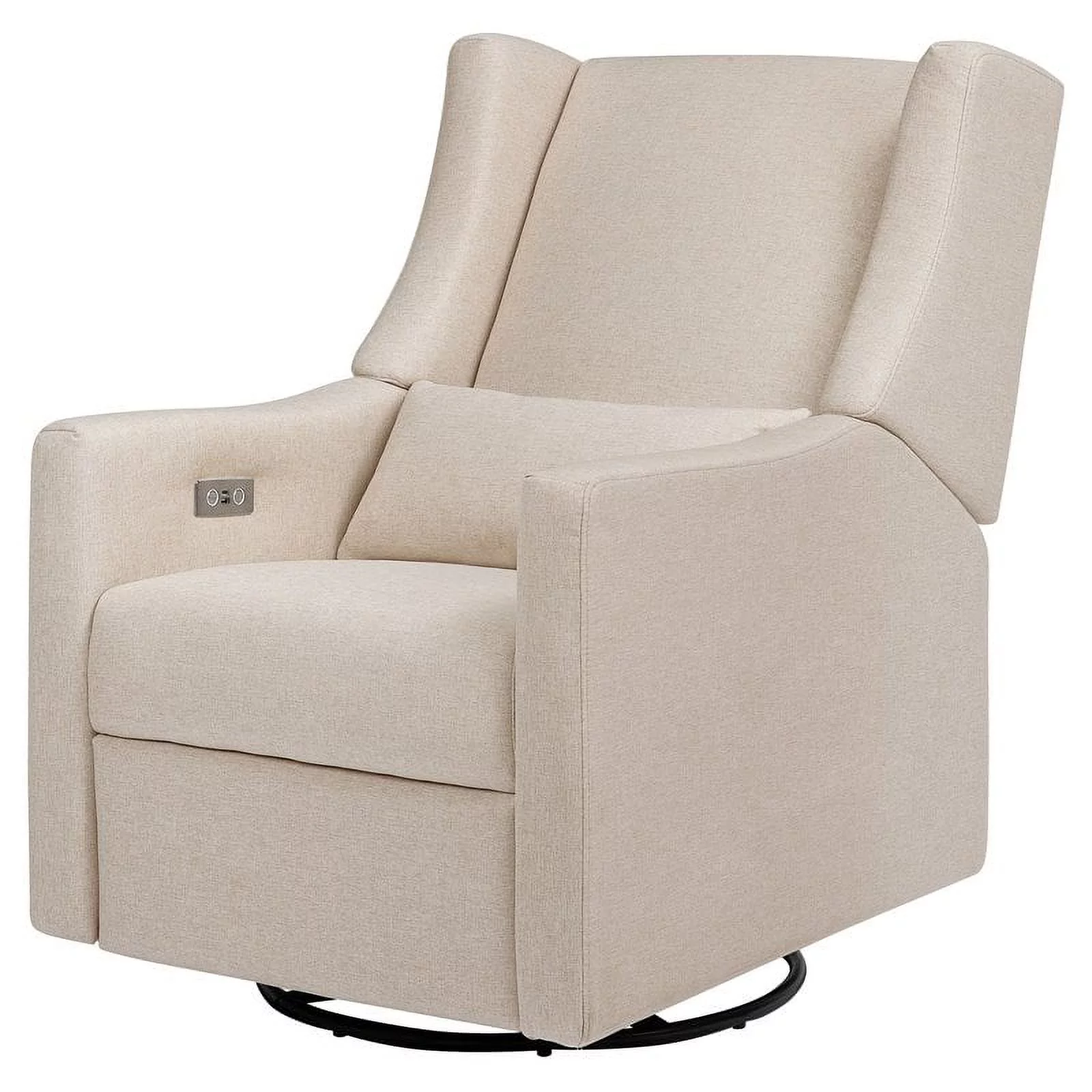 Namesake Kiwi Modern Fabric Swivel Glider Recliner with USB in Beige