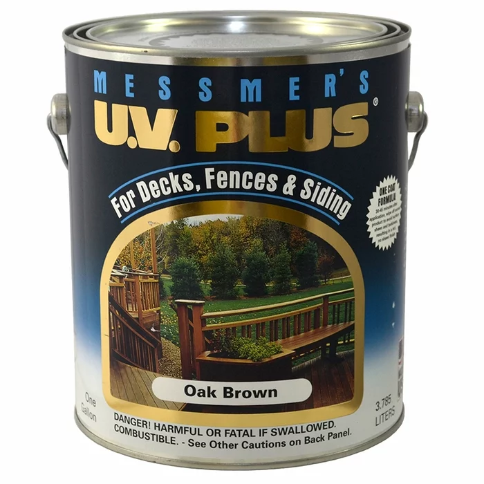 20-Pack of 1 gal Messmer's MS-604 Oak Brown U.V. Plus Semi-Transparent Stain (250-VOC)