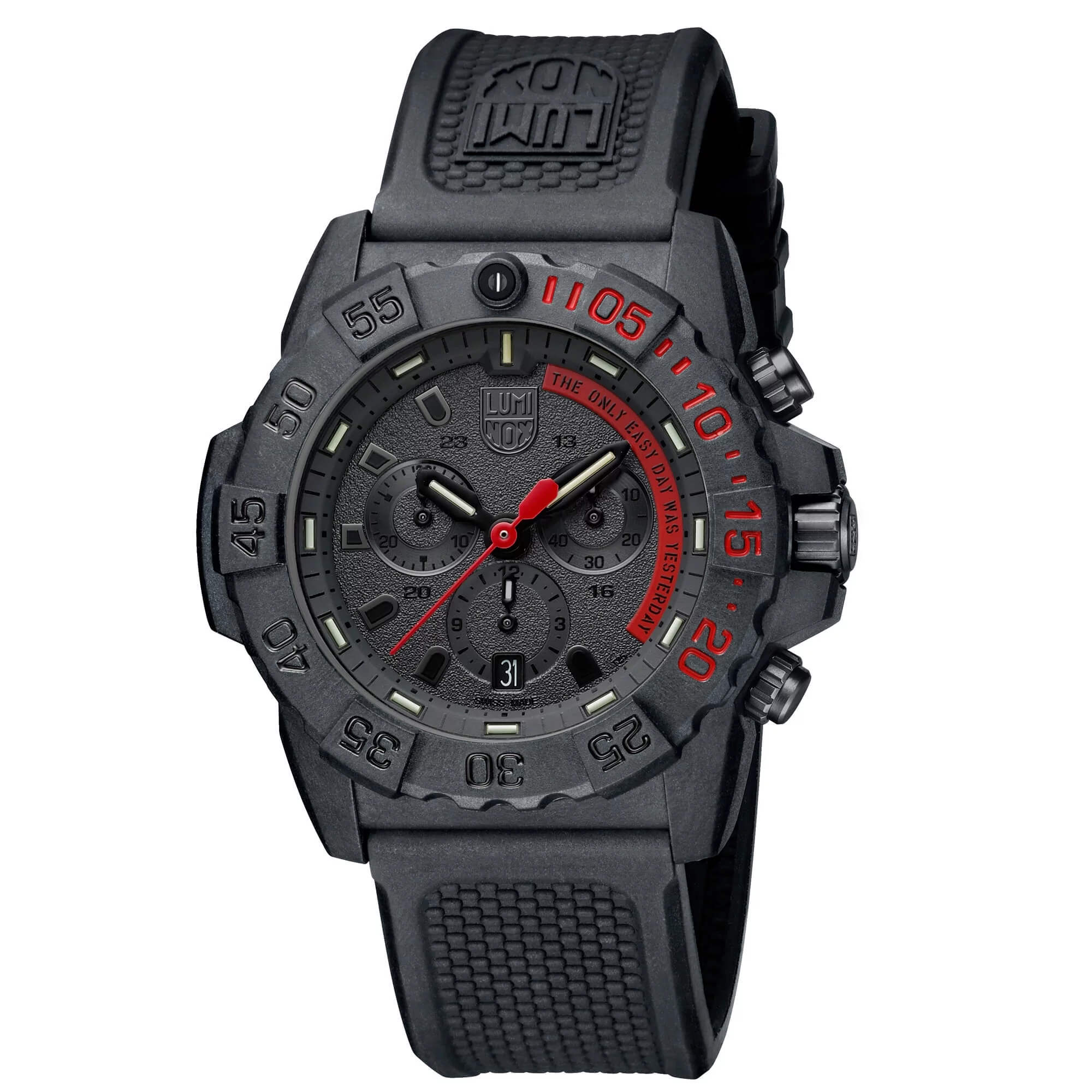 Luminox 3581.EY Men's Navy Seal Chronograph Black Strap Watch