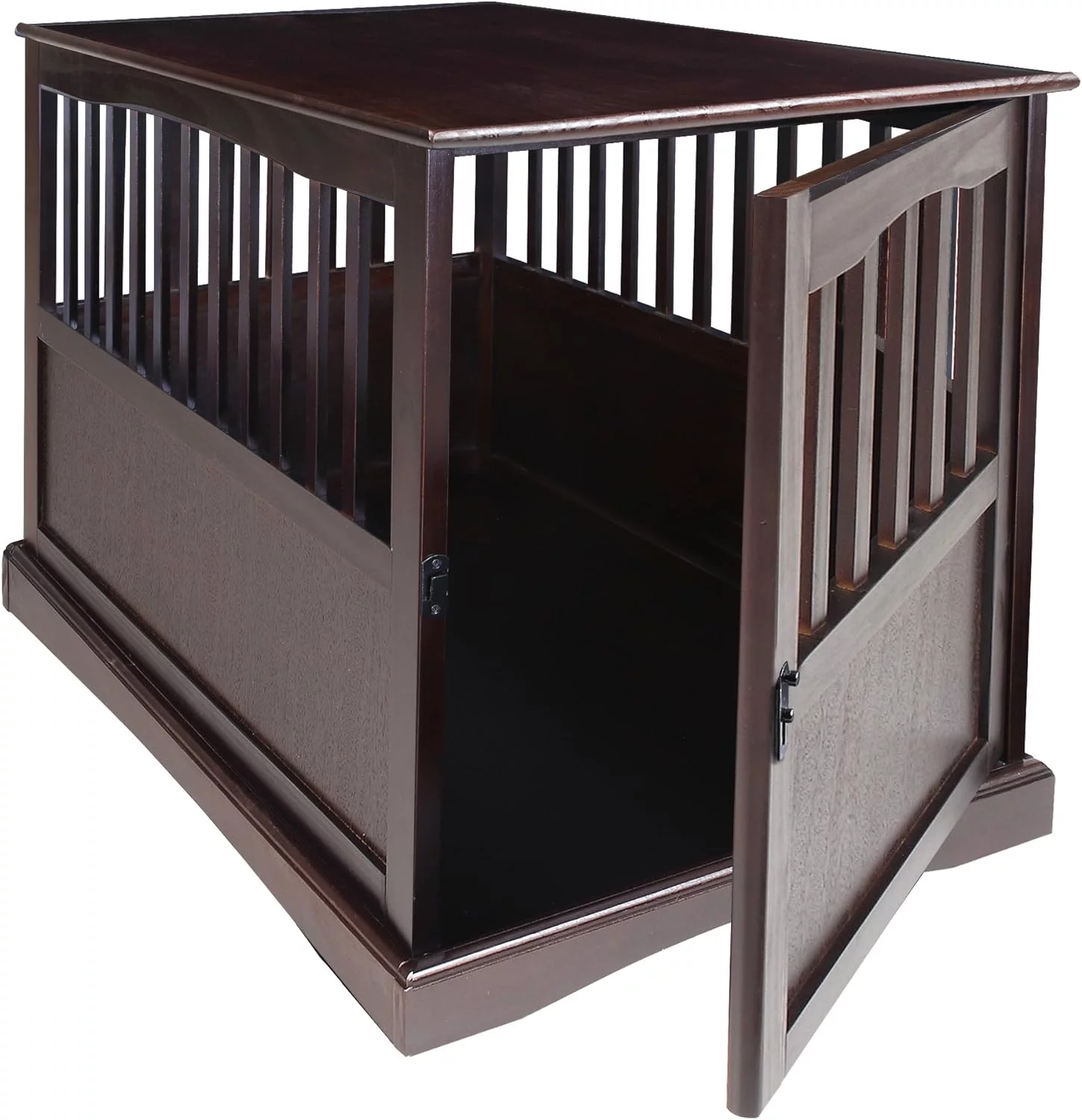 Wooden Large Pet Crate, End Table, Espresso, 24 X 36.5 X 29.5 In
