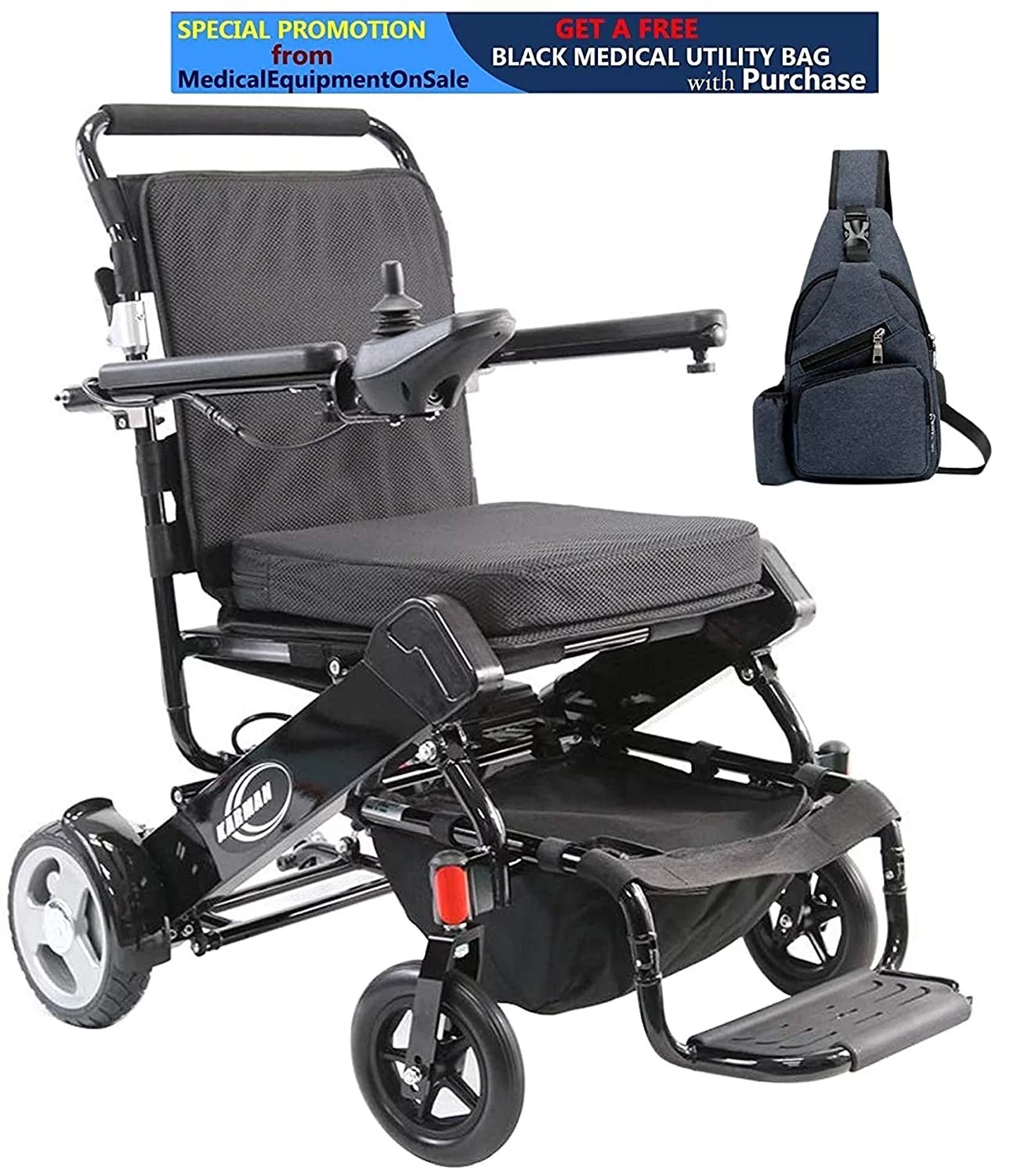 Karman Healthcare PW-F500-SI Tranzit Foldable Lightweight Power Wheelchair, 16