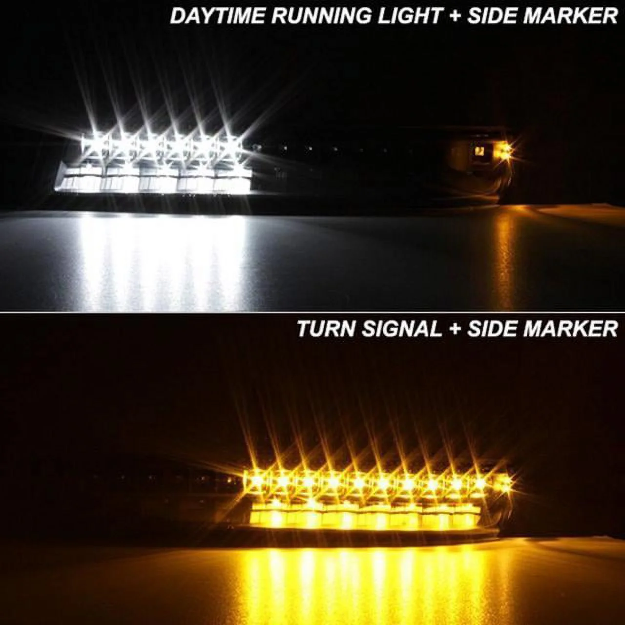 Spyder Auto GMC Sierra 99-06 ( Don‘t fit Denali Model ) / Yukon 00-06 ( Don‘t fit Denali Model ) Full LED Bumper Lights - Black 9029325