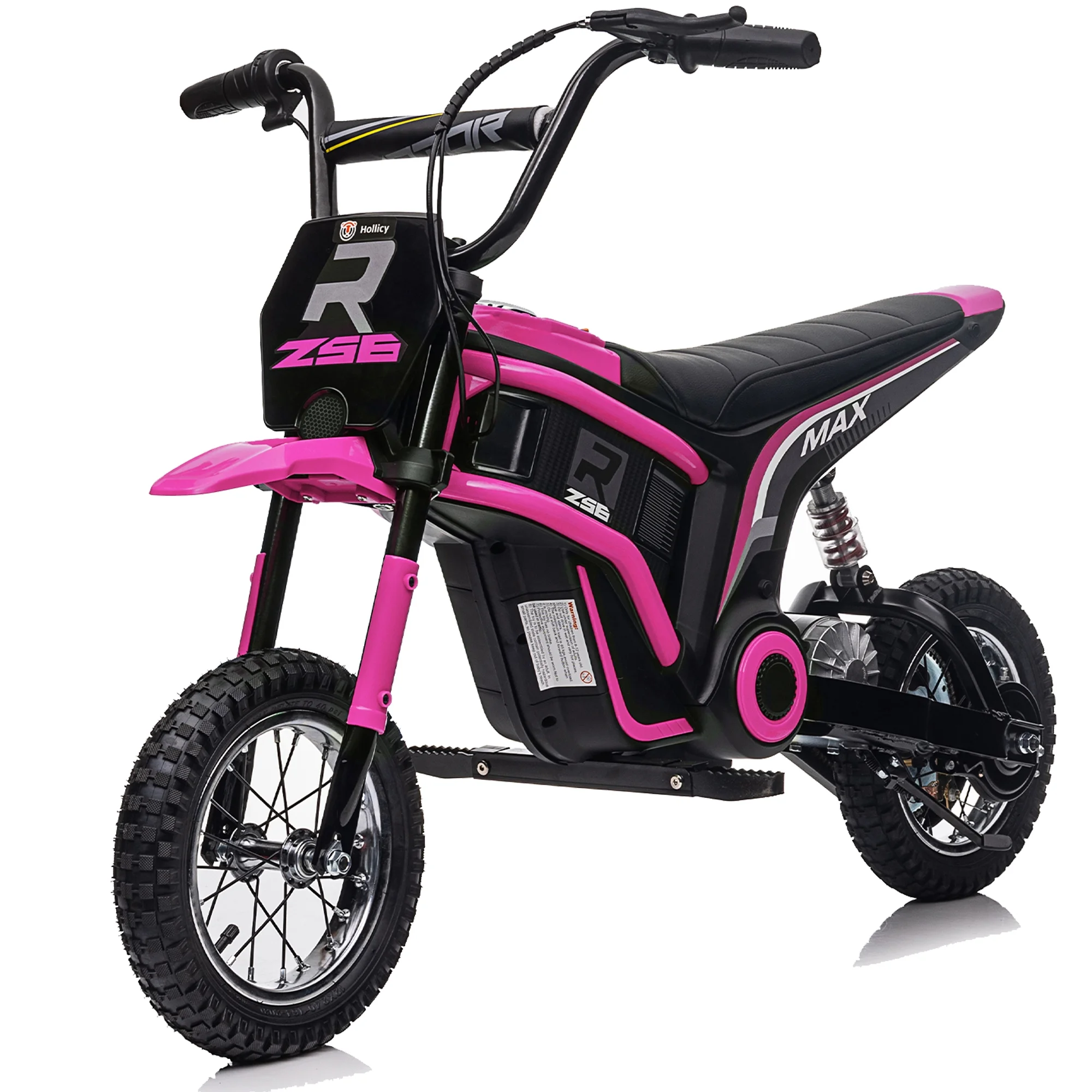 iRerts 24V Ride On Motocross Motorcycle, Kids Electric Dirt Bike for Boys 8-12, Kids Motorcycle with Dual Suspension, MP3 Player, Speeds up to 14.29MPH, Pink