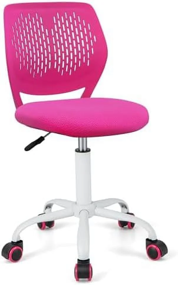 YPZBLDV Desk Chair for Teen   Armless Swivel Small Cute Low-Back Mesh Office Chair Comfy with Adjustable Height  Lumbar Support  Ergonomic Computer Study Chair in Home Bedroom School  Tur