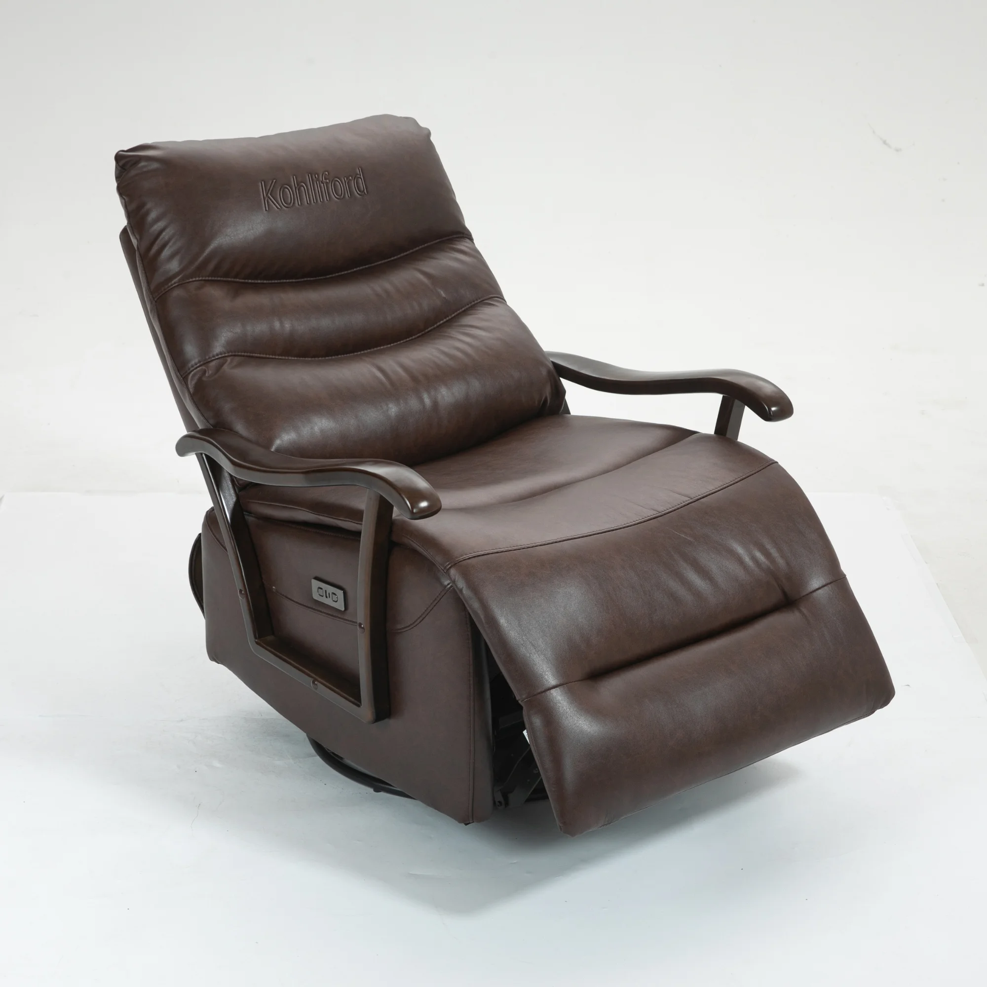 Kohliford Swile Rocker Recliner Power Glider Chair with Solid Wood Armrests